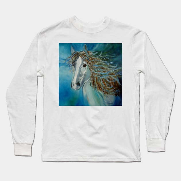 Blue Wonder Long Sleeve T-Shirt by jennyleeandjim